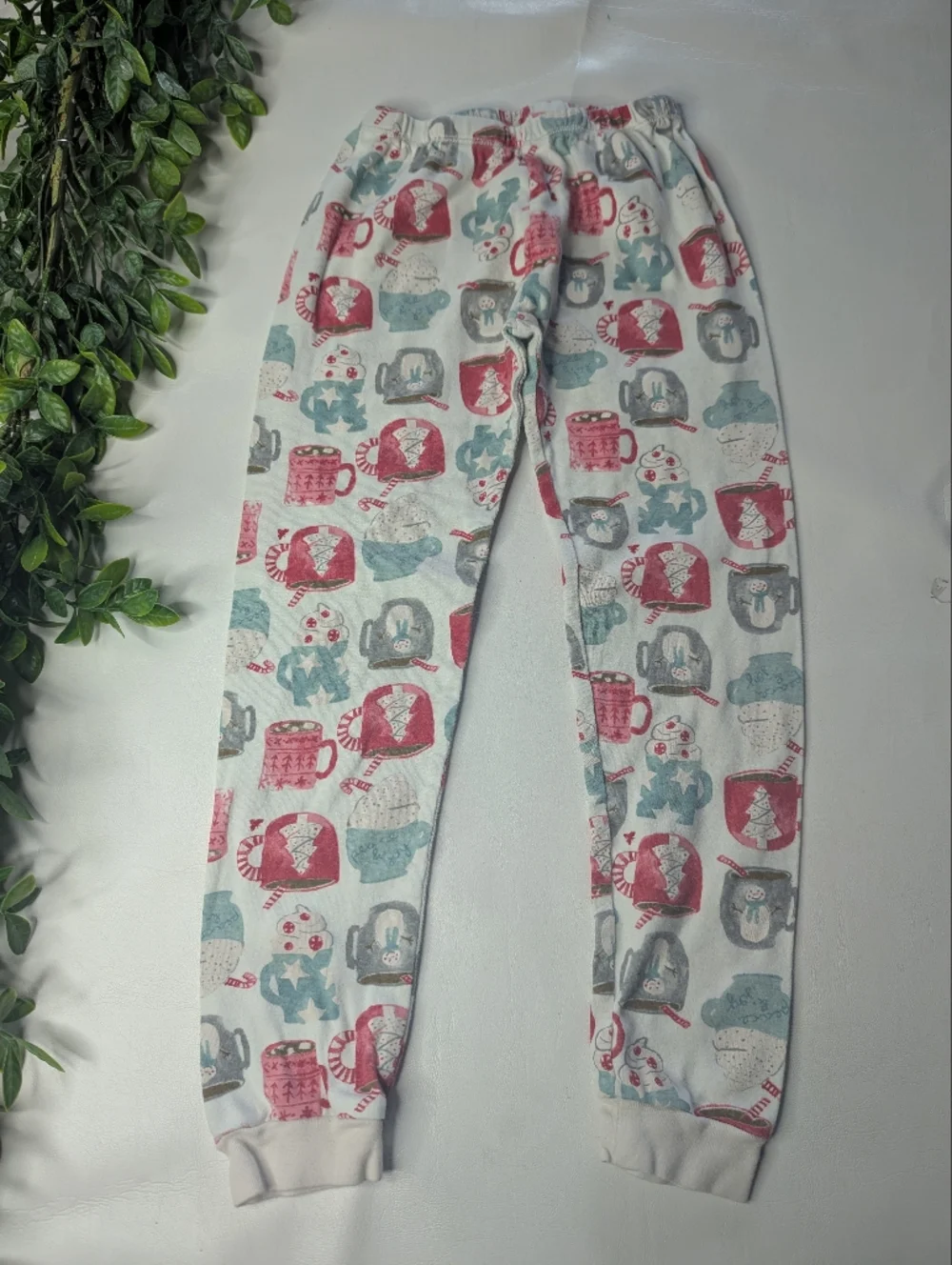 Burts Bee Organic Cotton Christmas Hot Cocoa Pajama Set Size 8